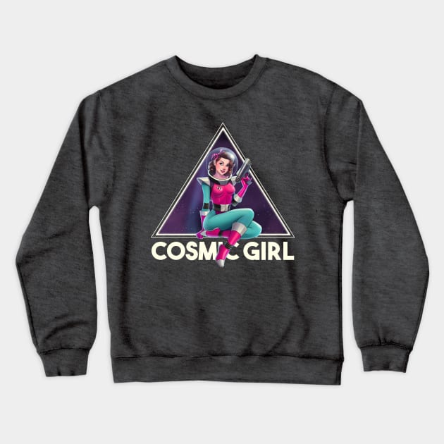 Cosmic Girl Crewneck Sweatshirt by mauriciomorali